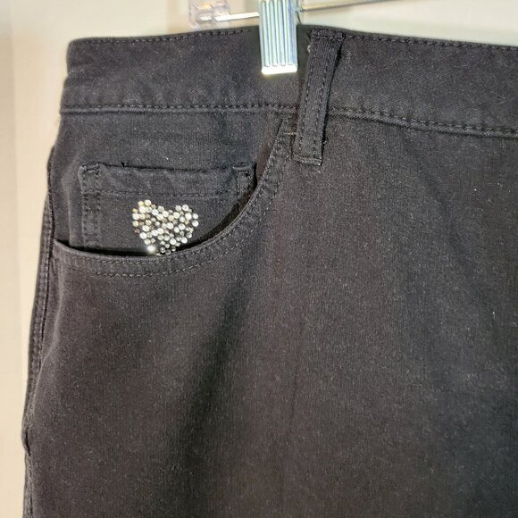 Dream Jeannes by Quacker Factory Women's Jeans Size 16 Short Black - Picture 2 of 13